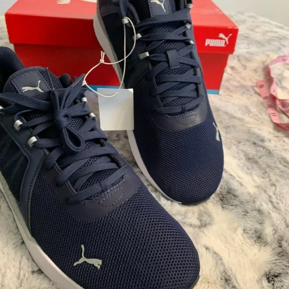 PUMA Mens Pacer Net Cage Trainers Sneakers Running Shoes Navy‎ Size 13 - Puma Pacer Net Cage Navy for sale online | eBay main image 4